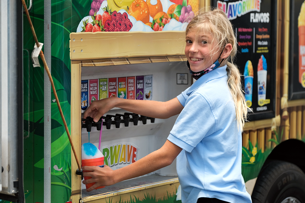 6th grader Addy J. starts the afternoon with some shave ice!